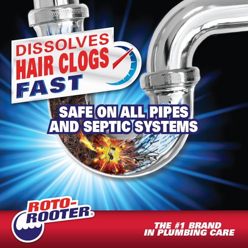 ROTO-ROOTER 351405 Hair Clog Remover Drain Cleaner, 64 oz - Image 4