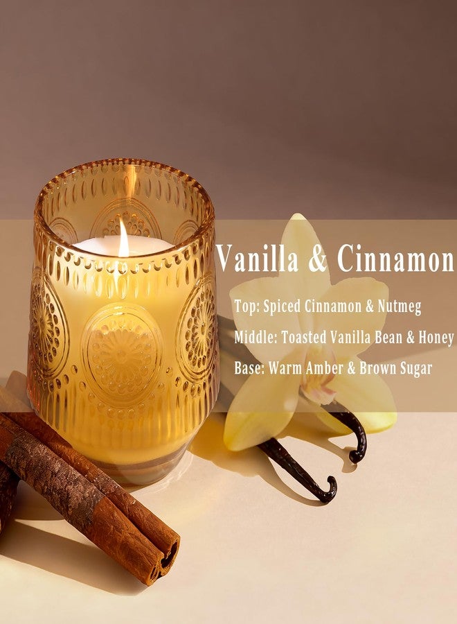 LAMORGIFT 2 Pcs Soy Wax Scented Jar Candles Set, Vanilla Cinnamon & Cedar Balsam- Scented Candles for Home, 7.5oz Each, Up to 52 Hours Burn Time, Decorative Aromatherapy Candle for Relaxation & Luxury Gifting - Image 3