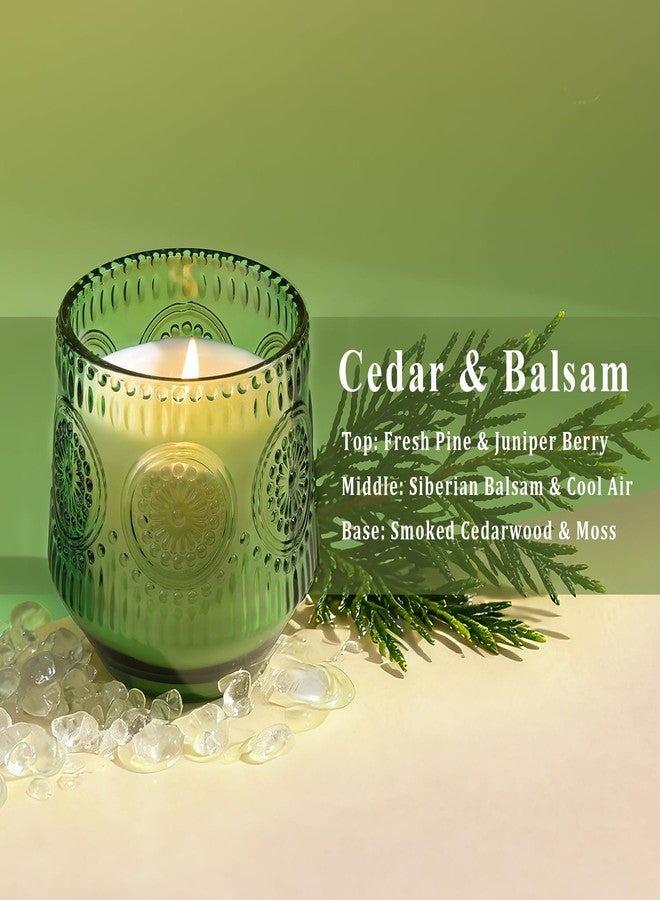 LAMORGIFT 2 Pcs Soy Wax Scented Jar Candles Set, Vanilla Cinnamon & Cedar Balsam- Scented Candles for Home, 7.5oz Each, Up to 52 Hours Burn Time, Decorative Aromatherapy Candle for Relaxation & Luxury Gifting - Image 2