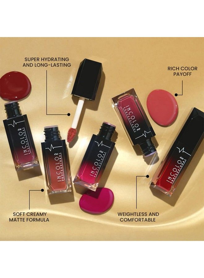 INCOLOR Matte Professional Mini Lip Gloss Waterproof Ultra Smooth Long Lasting Lip Gloss/Liquid Lip Stick For Women 09 - Image 4