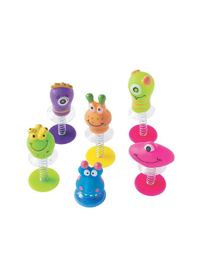 Fun Express Monster Poppers Toys Set Of 12 Pop Up Critters Monster Birthday Party Favors And Nick Nacks For Kids - Image 2