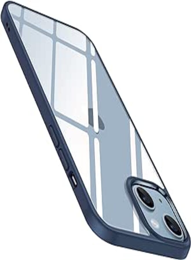 Amizee Compatible with iPhone 14 Case Non-Yellowing Crystal Clear Back Protective Cover Slim Thin Phone Case for iPhone 14 (Blue)