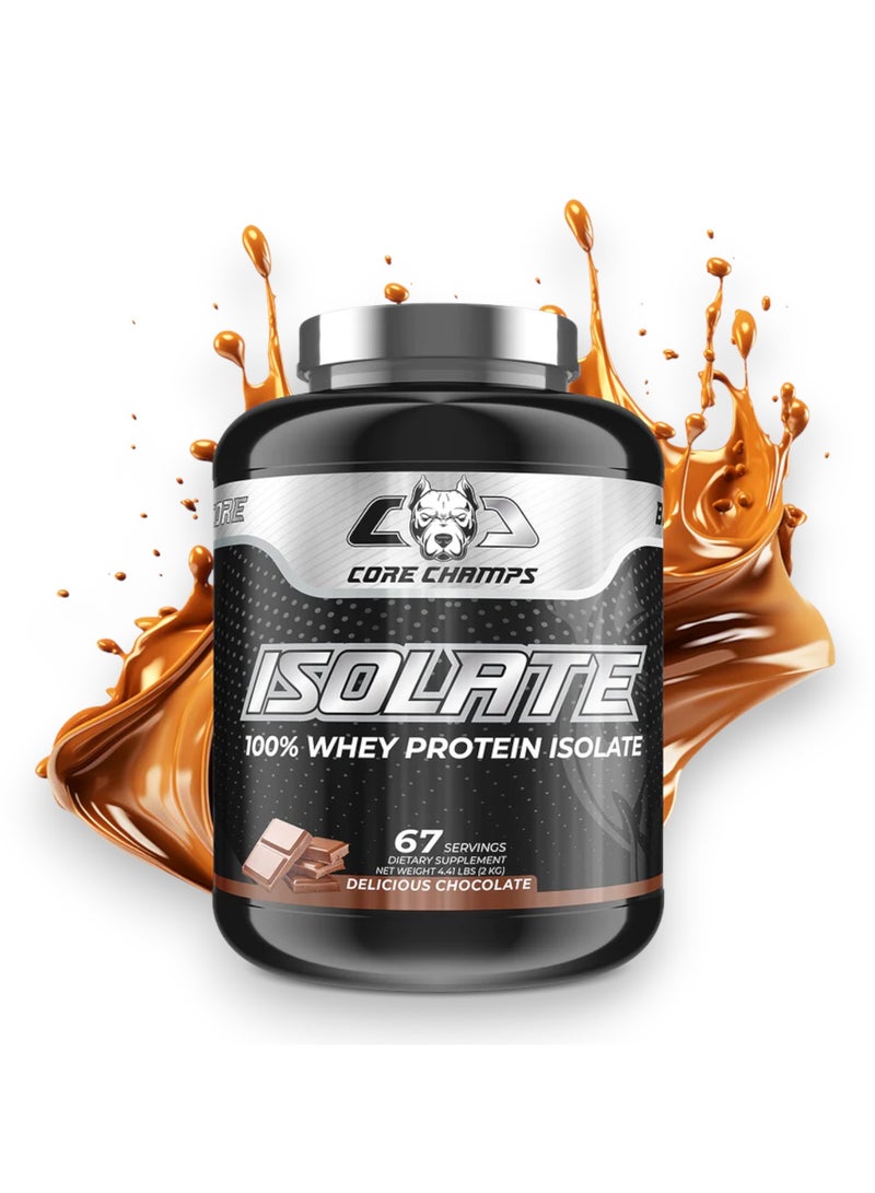 CORE CHAMPS Isolate 100% Whey Protein Isolate, Delicious Chocolate Flavour, 2 Kg - Image 1