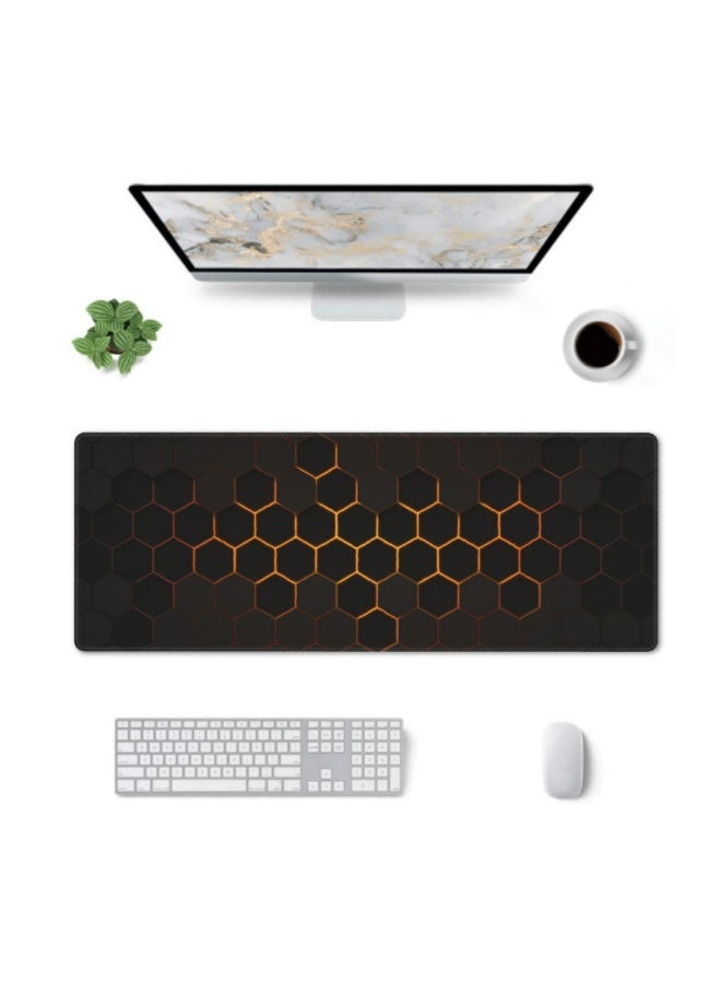 Gaming Laptop Mouse Pad Gaming Mouse Pad Big Desk Pads PC Keyboard Non-Slip 800 * 300 * 3mm Thicker Supper Rubber Table Mat Mouse Pads Edges Design for mouse and keyboard,gaming home and working office