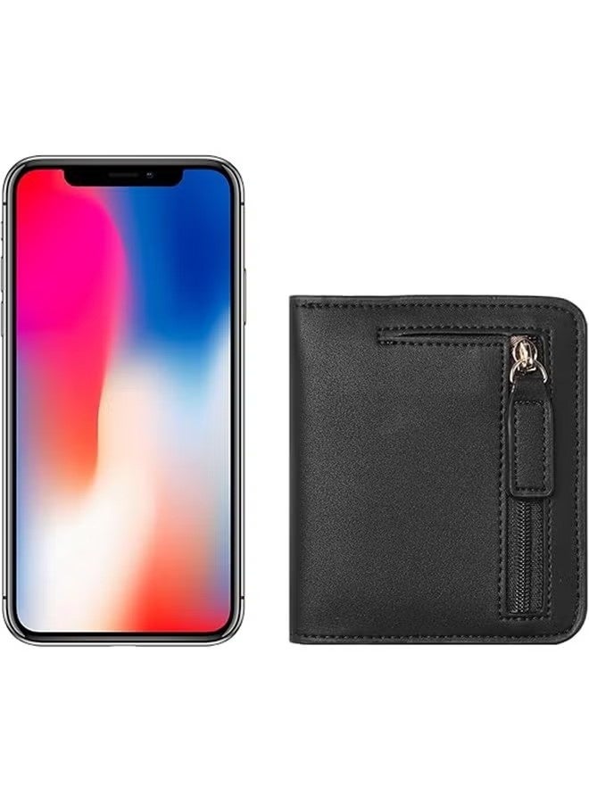 Wallet Women and man Small Compact Bifold Luxury Leather Pocket Wallet Ladies Mini Purse with ID Window - Image 2