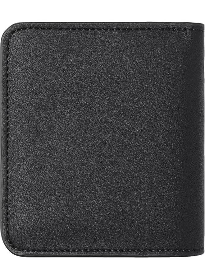 Wallet Women and man Small Compact Bifold Luxury Leather Pocket Wallet Ladies Mini Purse with ID Window - Image 4