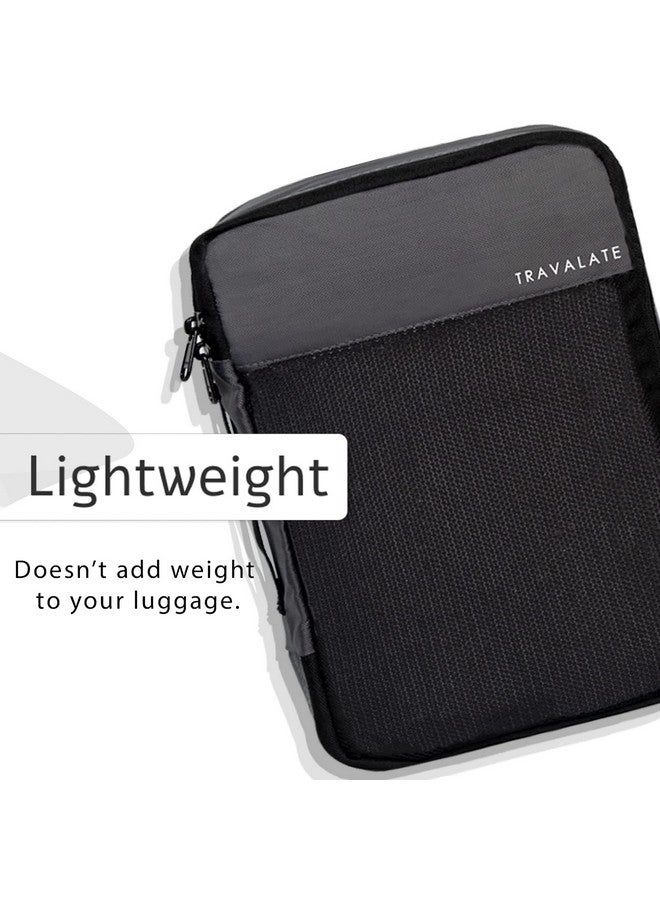 TRAVALATE Polyester 4 Set Packing Cubes 4 Various Sizes Travel Luggage Packing Clothes And Undergarment Organizer Bags Set For Men And Women, Grey - Image 5
