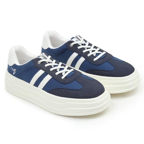 YOHO Fluffs 002 Sneaker for women | Stylish Canvas Design | Lightweight EVA Sole | Breathable Comfort | Eco-Conscious Build | Mystery Blue - UK 7 - Image 1