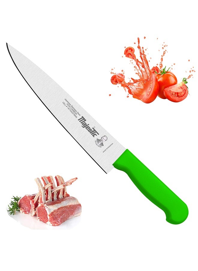 Majestic Majestic 6-Inch Chef Knife –Green, Japanese High Carbon Stainless Steel, Razor-Sharp Edge, Ergonomic Non-Slip Handle, Safe Bolster & Heel – Ideal for Precision Cutting, Chopping, Slicing & Dicing – Dishwasher Safe  - Image 1