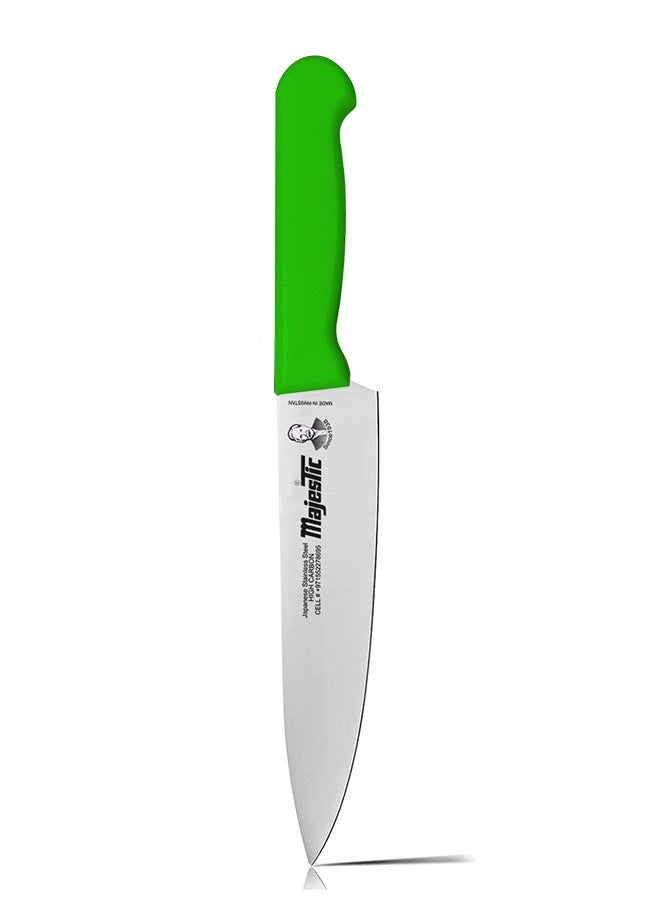 Majestic Majestic 6-Inch Chef Knife –Green, Japanese High Carbon Stainless Steel, Razor-Sharp Edge, Ergonomic Non-Slip Handle, Safe Bolster & Heel – Ideal for Precision Cutting, Chopping, Slicing & Dicing – Dishwasher Safe  - Image 2