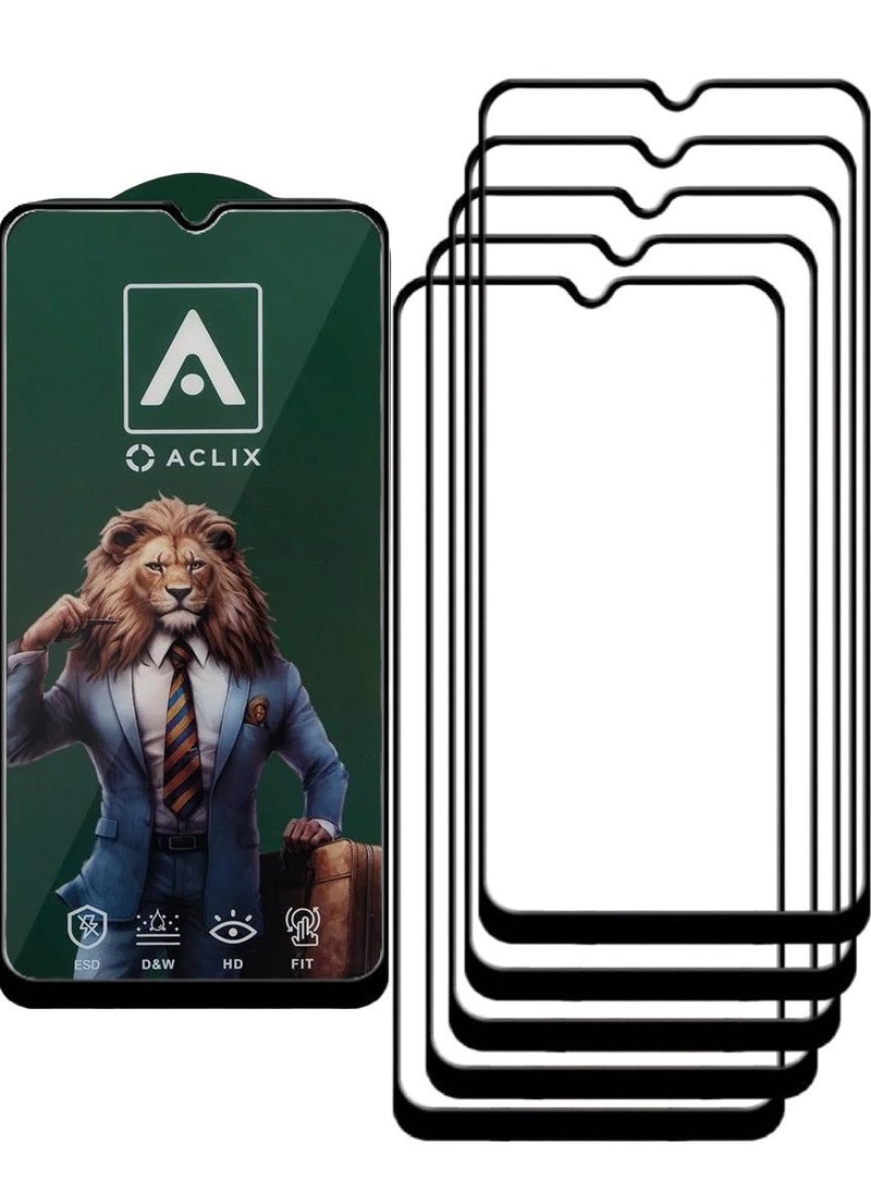 ACLIX 5 Pieces Antistatic ESD Dustproof Premium Quality High Definition Tempered Glass Screen Protector Designed For Samsung Galaxy F04 - Image 1