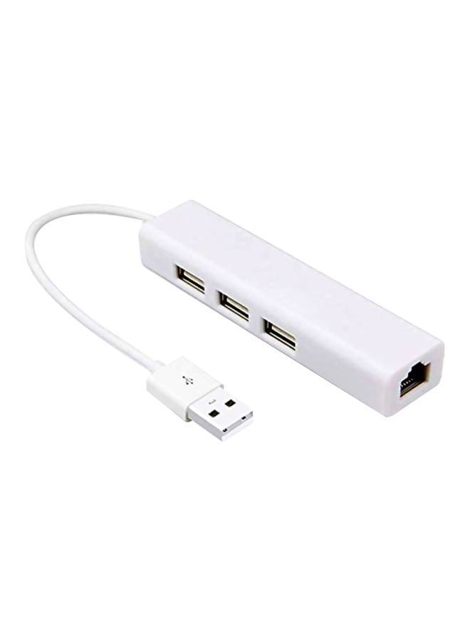 NIBEMINENT 3-USB Port Hub White - Image 1