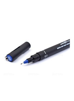 Uni Pin 6-Piece Fineline Pen 0.2mm Tip Blue Ink  - Image 2