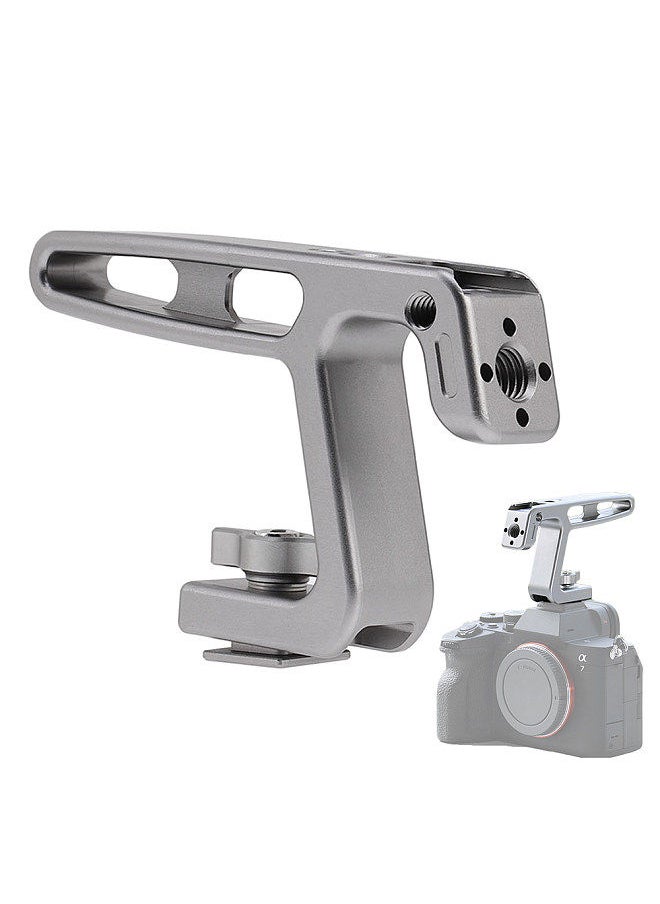 Generic Mini Top Handel Camera Top Handgrip with Cold Shoe Mount ARRI Positiong Hole Compatible with Camera Cage Sports Camera for Vlogging Live Streaming  - Image 5