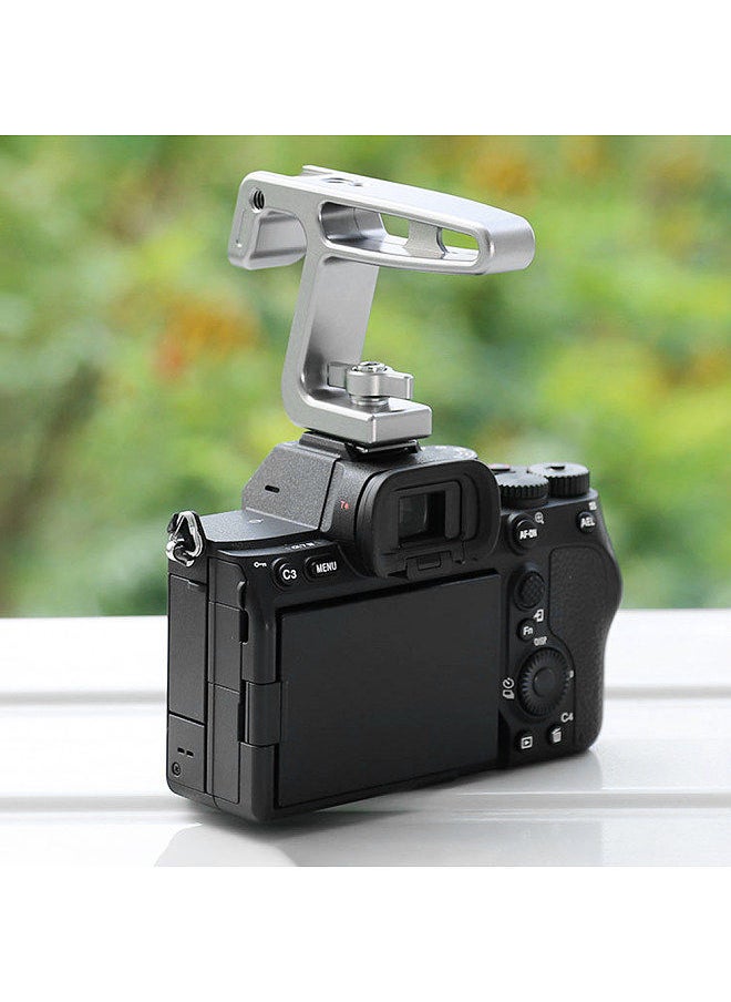 Generic Mini Top Handel Camera Top Handgrip with Cold Shoe Mount ARRI Positiong Hole Compatible with Camera Cage Sports Camera for Vlogging Live Streaming  - Image 3