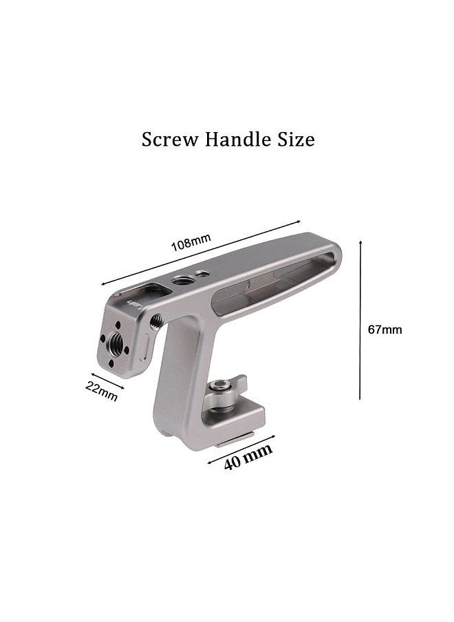 Generic Mini Top Handel Camera Top Handgrip with Cold Shoe Mount ARRI Positiong Hole Compatible with Camera Cage Sports Camera for Vlogging Live Streaming  - Image 4