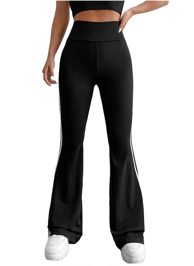 Nileton - Sport Leggings Pants – Flared Leg – Side Stripe - Image 1