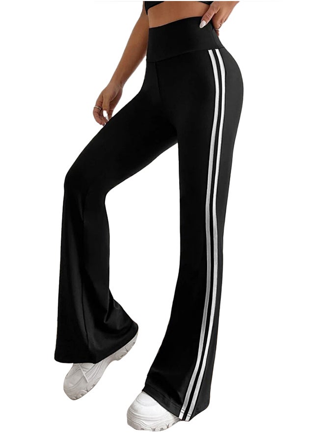 Nileton - Sport Leggings Pants – Flared Leg – Side Stripe - Image 1