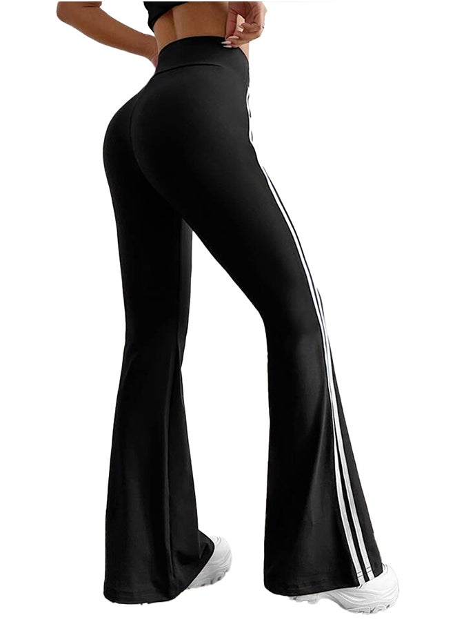 Nileton - Sport Leggings Pants – Flared Leg – Side Stripe - Image 1