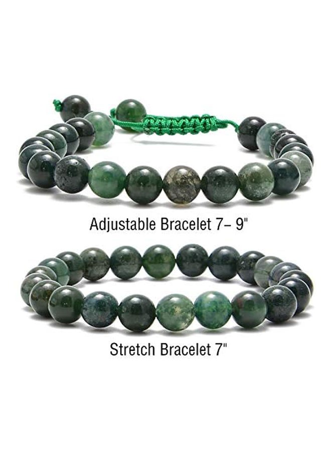 Generic - NCB Natural Semi-Precious Gemstone Beaded Pairing Bracelets Set 2-Styles Bead and Adjustable Bracelets Set for Friendship or Couples Combo, Stone, not known - Image 1