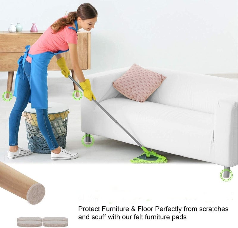 KAYOKO KAYOKO Non Slip Furniture Pads Chair Leg Pads Furniture Protection Cushion Pads Feet Grippers Sofa Bed Dining Table Stickers Chair Pads for Floor Protection Bushes for Furniture Legs 32 Square - Image 5
