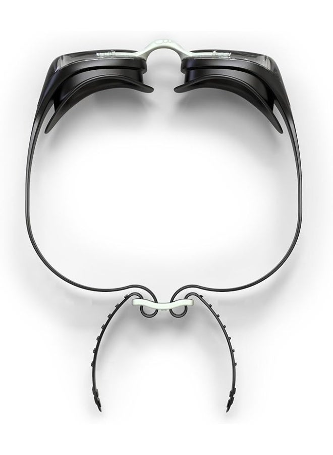 نابايجي نظارات سباحة تصحيحية - عدسات شفافة - مقاس واحد - أسود مقاس 1/5 - Image 3