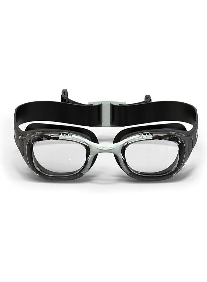 نابايجي نظارات سباحة تصحيحية - عدسات شفافة - مقاس واحد - أسود مقاس 1/5 - Image 4