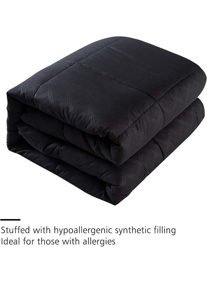 MERRY HOME King Size Comforter Set with Sheets for 14" Deep Pocket, Luxury 10 Piece Bed in a Bag Comforter Sets with Decorative Pillow, Bedskirt, Shams Included, Black  - Image 5