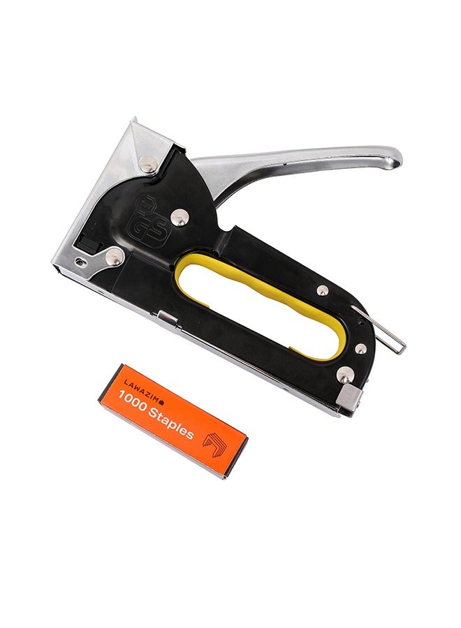 LAWAZIM Pro7 Basic Manual Stapler - 4-8mm with 1000 Staples – Hand Tool for Upholstery, Fabric, Cardboard, Light Carpentry – Ideal for Home Repair, Crafting, and General Fixing Tasks - Image 1