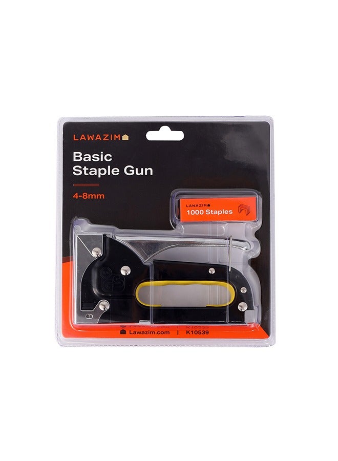 LAWAZIM Pro7 Basic Manual Stapler - 4-8mm with 1000 Staples – Hand Tool for Upholstery, Fabric, Cardboard, Light Carpentry – Ideal for Home Repair, Crafting, and General Fixing Tasks - Image 4