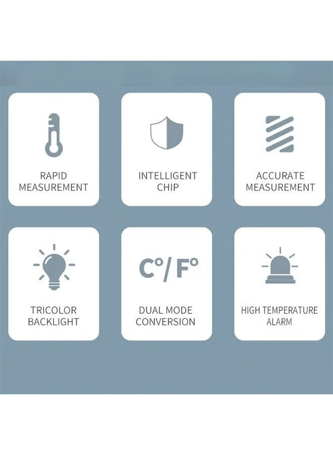 كالسيكون ميزان حرارة الجبين الذكي بدون تلامس، قياس درجة الحرارة الرقمي المحمول للاستخدام المنزلي، درجة حرارة الأطفال والصف الطبي - Image 3
