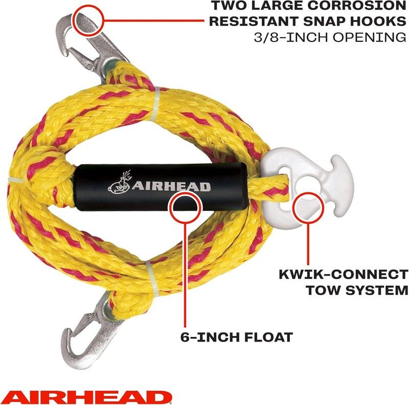 AIRHEAD Heavy Duty 12-Feet Tow Harness for 1-4 Rider Towable Tubes, Water Skis, Wakesurf Boards, and Wakeboards - Image 3