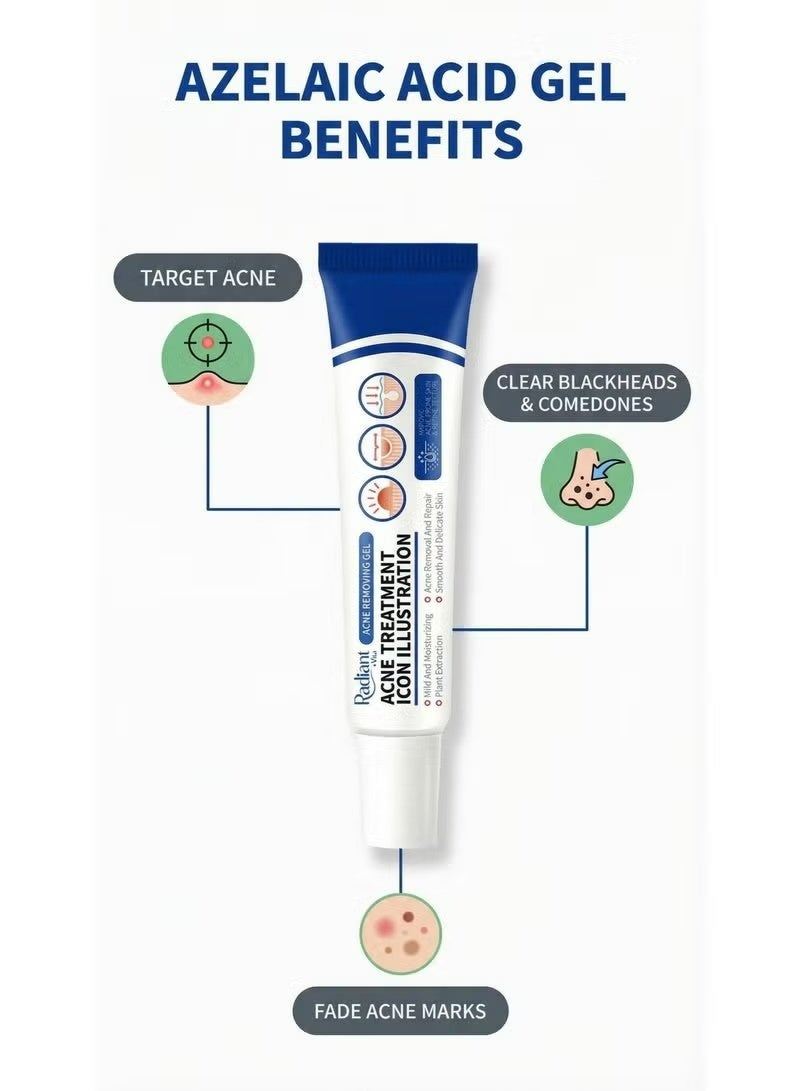 Radiant Anti Acne Treatment Cream，Anti Acne Gel Moisturizing For Oily And Acne Prone Skin - Image 4