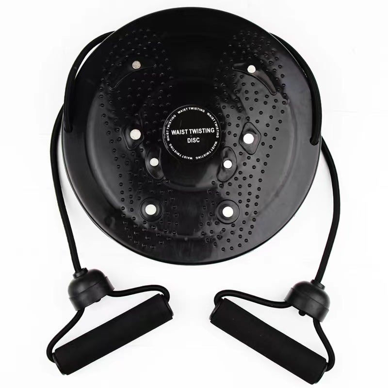 Generic Fitness Ab Twister Massage Disc with Pull Ropes Black  - Image 1