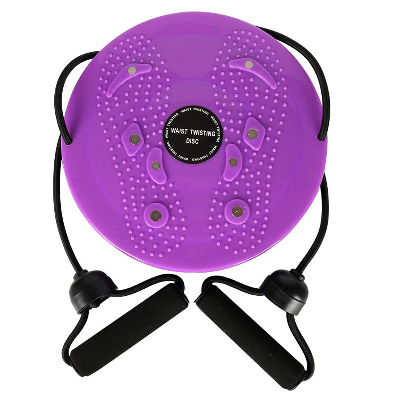 Generic Fitness Ab Twister Massage Disc with Pull Ropes Black  - Image 4