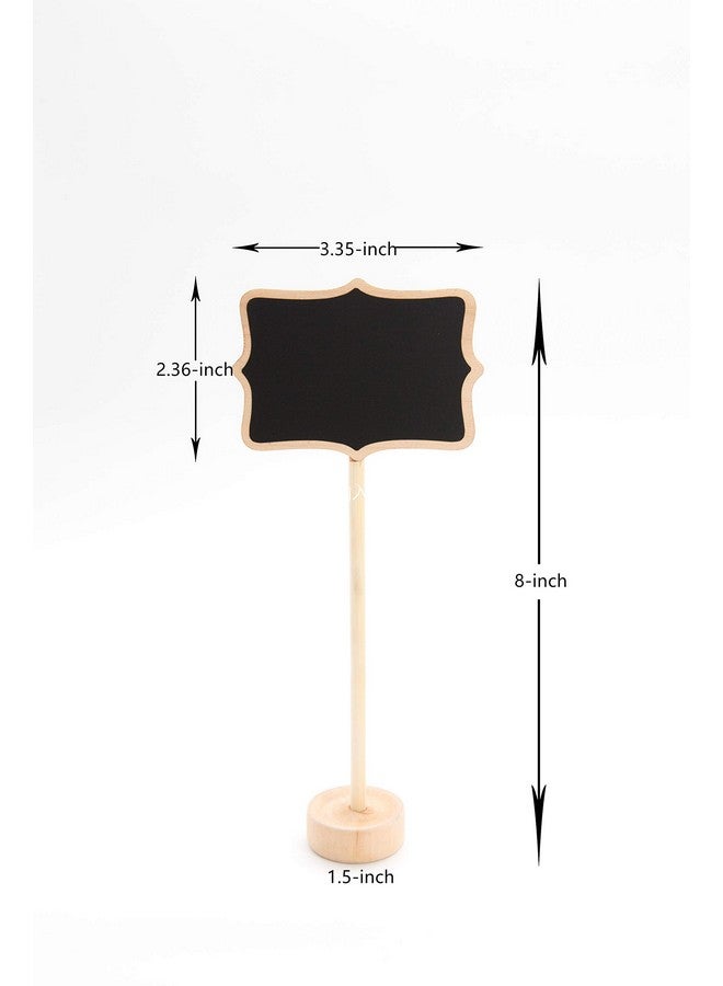 DSTELIN 15 Pack Wood Mini Chalkboard Signs (Water-Based Chalk And Replacement Stickers Are Included) Small Rectangle Chalkboards Blackboard For Weddings, Message Board Signs And Special Event Decorations  - Image 4
