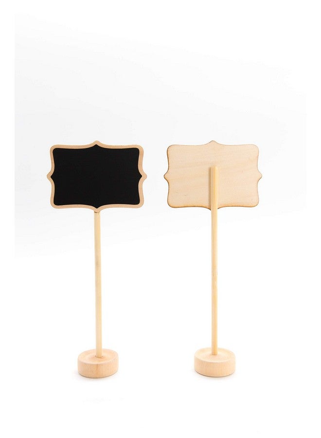DSTELIN 15 Pack Wood Mini Chalkboard Signs (Water-Based Chalk And Replacement Stickers Are Included) Small Rectangle Chalkboards Blackboard For Weddings, Message Board Signs And Special Event Decorations  - Image 5