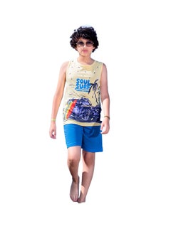 Zumba set with yellow shirt and blue short