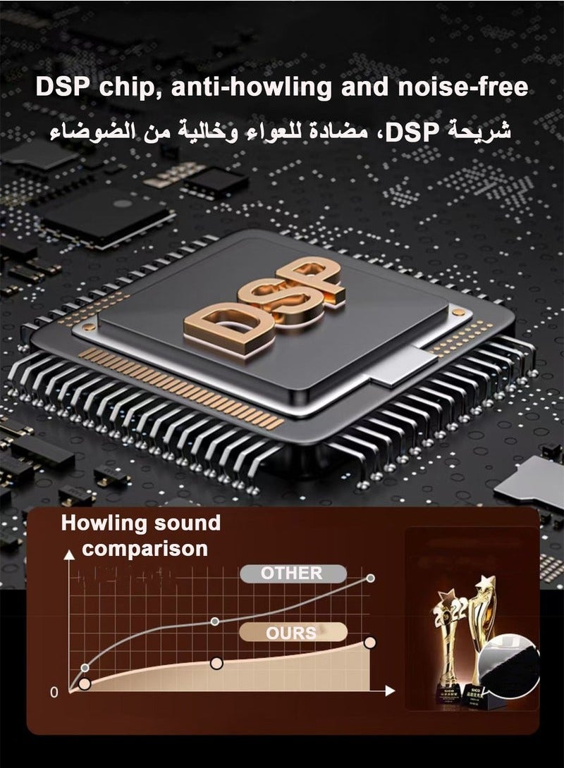 Voice Amplifier with Wired Microphone Headset, Portable Rechargeable PA System Speaker Personal Microphone Speech Amplifier, Loudspeaker for Teachers, Tour Guides/Coaches Metting/Yoga/Fitness (Black) - Image 3