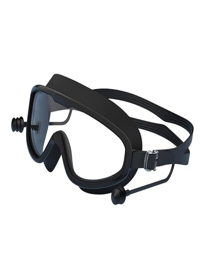 Spocco | Swimming Goggles for Kids with Ear Plugs | Big Frame, Leakproof, Anti-Fog Lenses for Boys & Girls - UV Protection & Adjustable Swim Googles for Young Swimmers | SG 100 | BLACK | 05 - Image 2