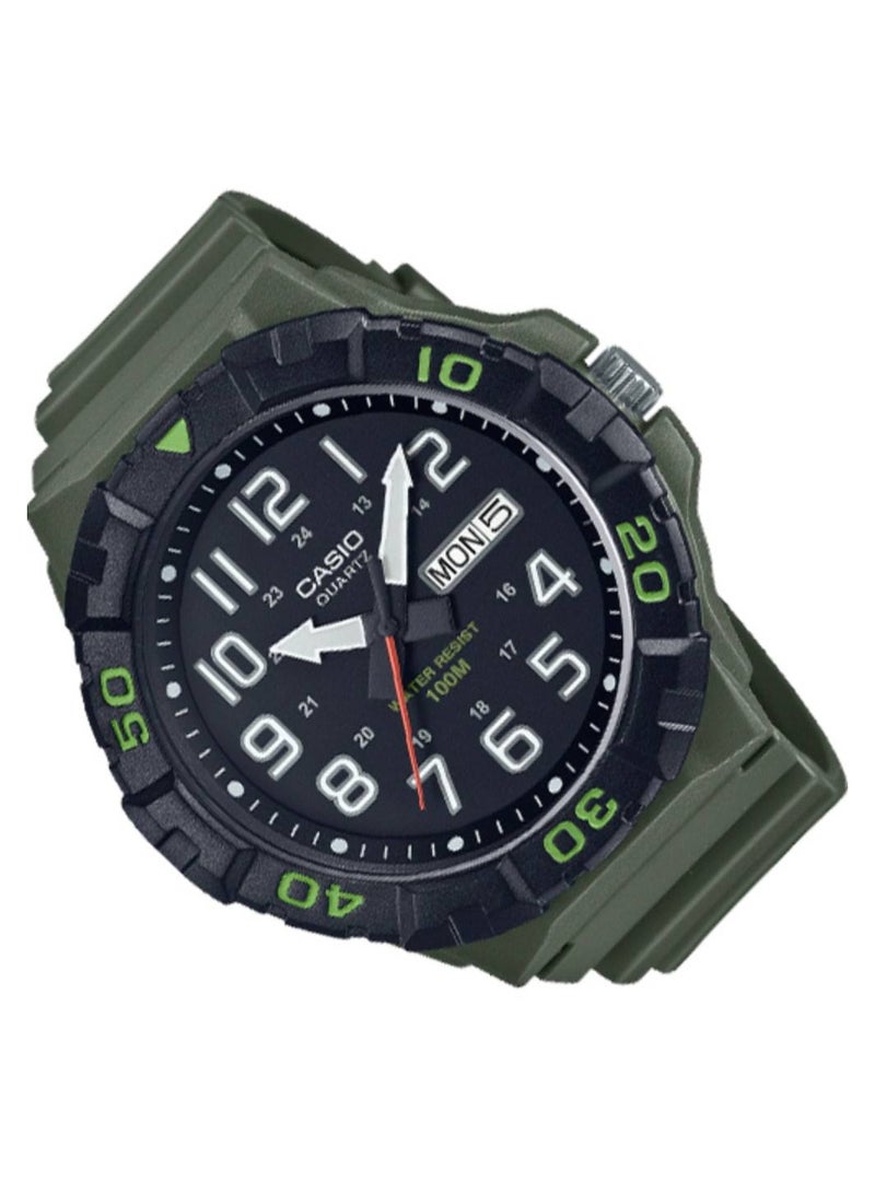 Casio Water Resistant Analog Quartz Resin Ban Watch - MRW-210H-3AVDF - 52.6mm - Image 2