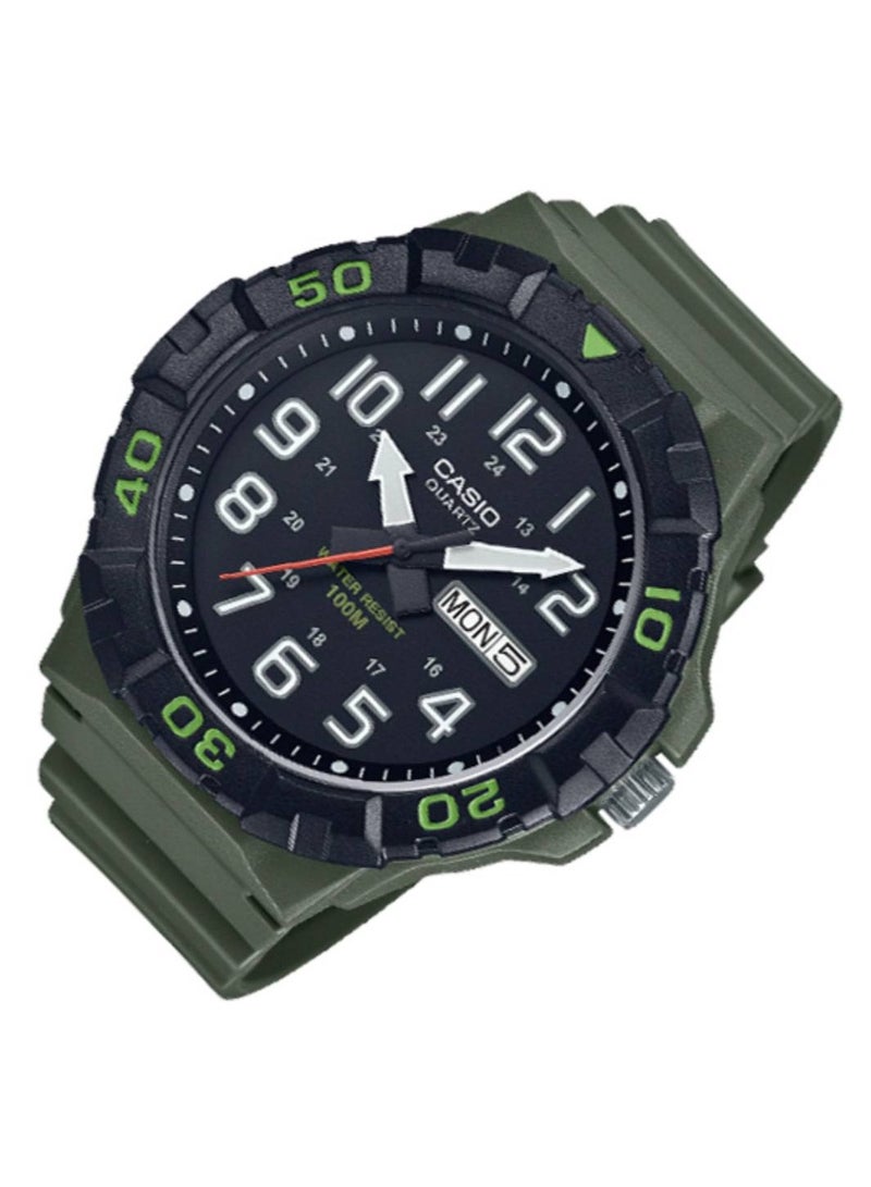 Casio Water Resistant Analog Quartz Resin Ban Watch - MRW-210H-3AVDF - 52.6mm - Image 3