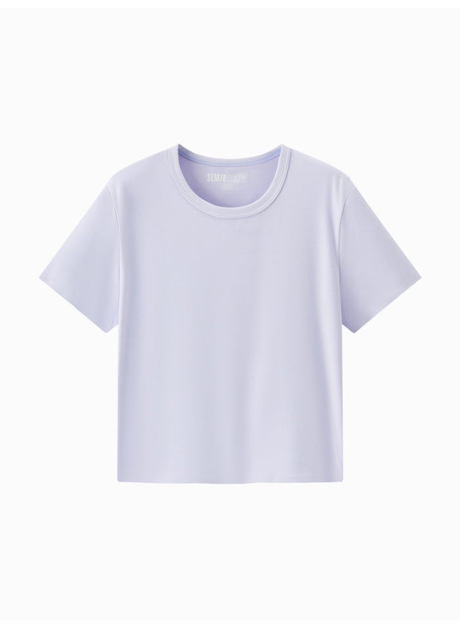 سيمير تيشيرت سادة بقصّة كروب للنساء - Image 1