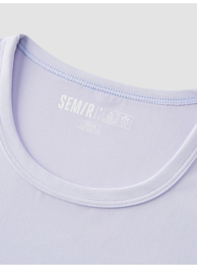 سيمير تيشيرت سادة بقصّة كروب للنساء - Image 3