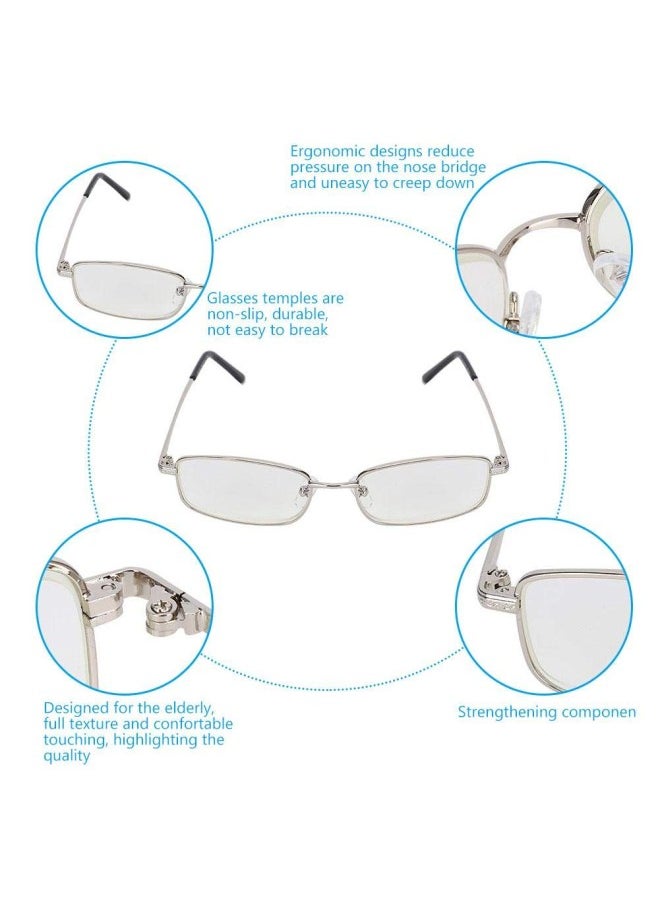 silvercnc - Blue Light Blocking Reading Glasses, Portable Anti-Blue Light Presbyopic Glasses for Men and Women(#250) - Image 1
