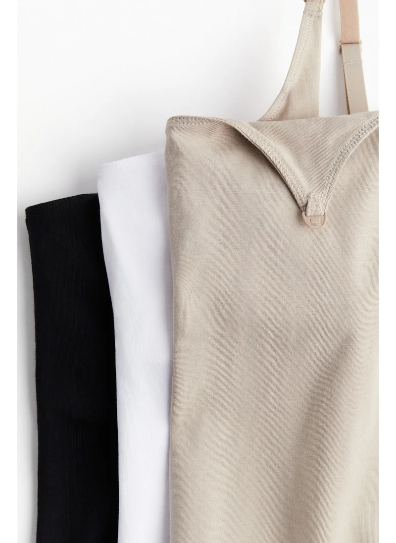 H&M MAMA 3-pack nursing vest tops