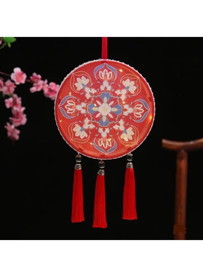 Flower Letter Printed Round Diwali Lantern Wedding Birthday Party Bedroom Palace Home Decoration