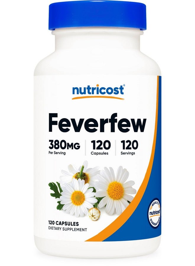 Nutricost Feverfew Capsules 380mg, 120 Capsules, Vegetarian Friendly, Non-GMO & Gluten Free - Image 1
