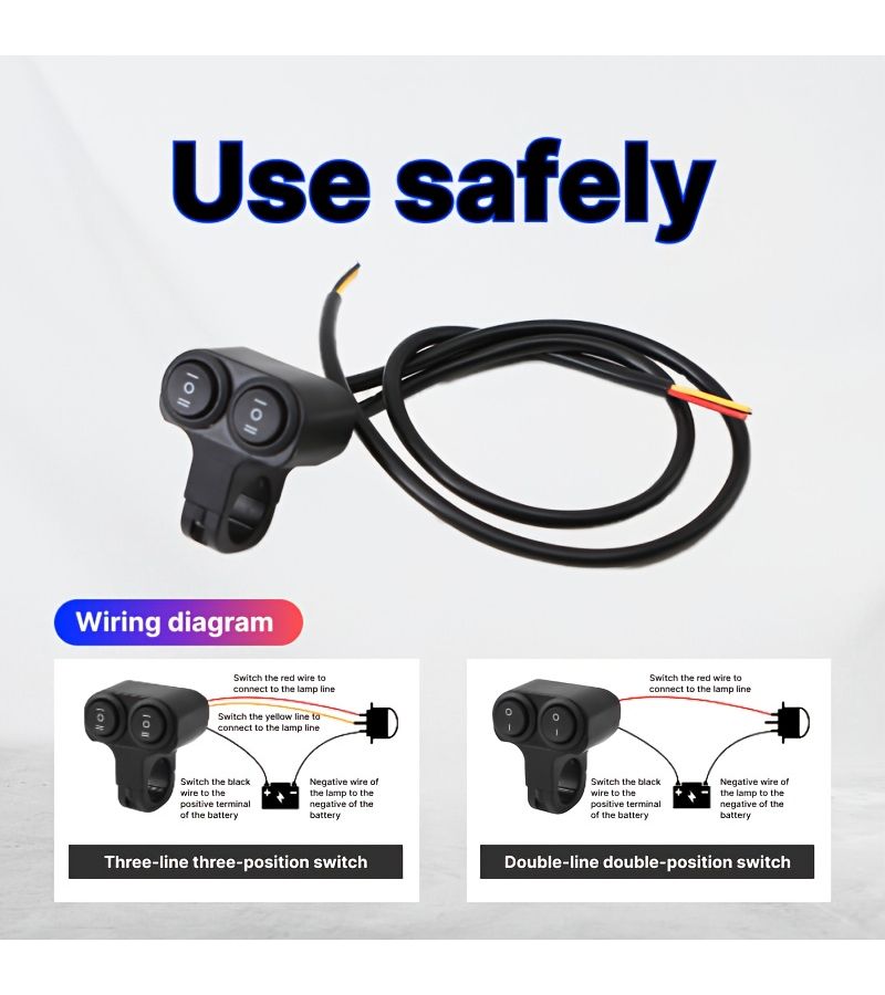 Universal Control Switch Install Easy Use Two Line Handle Switch Motorcycle - Image 5