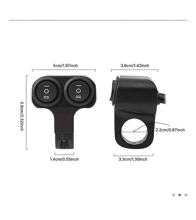 Universal Control Switch Install Easy Use Two Line Handle Switch Motorcycle - Image 3